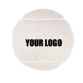 Weiße Tennisbälle mit Logo bedrucken lassen als Werbear...